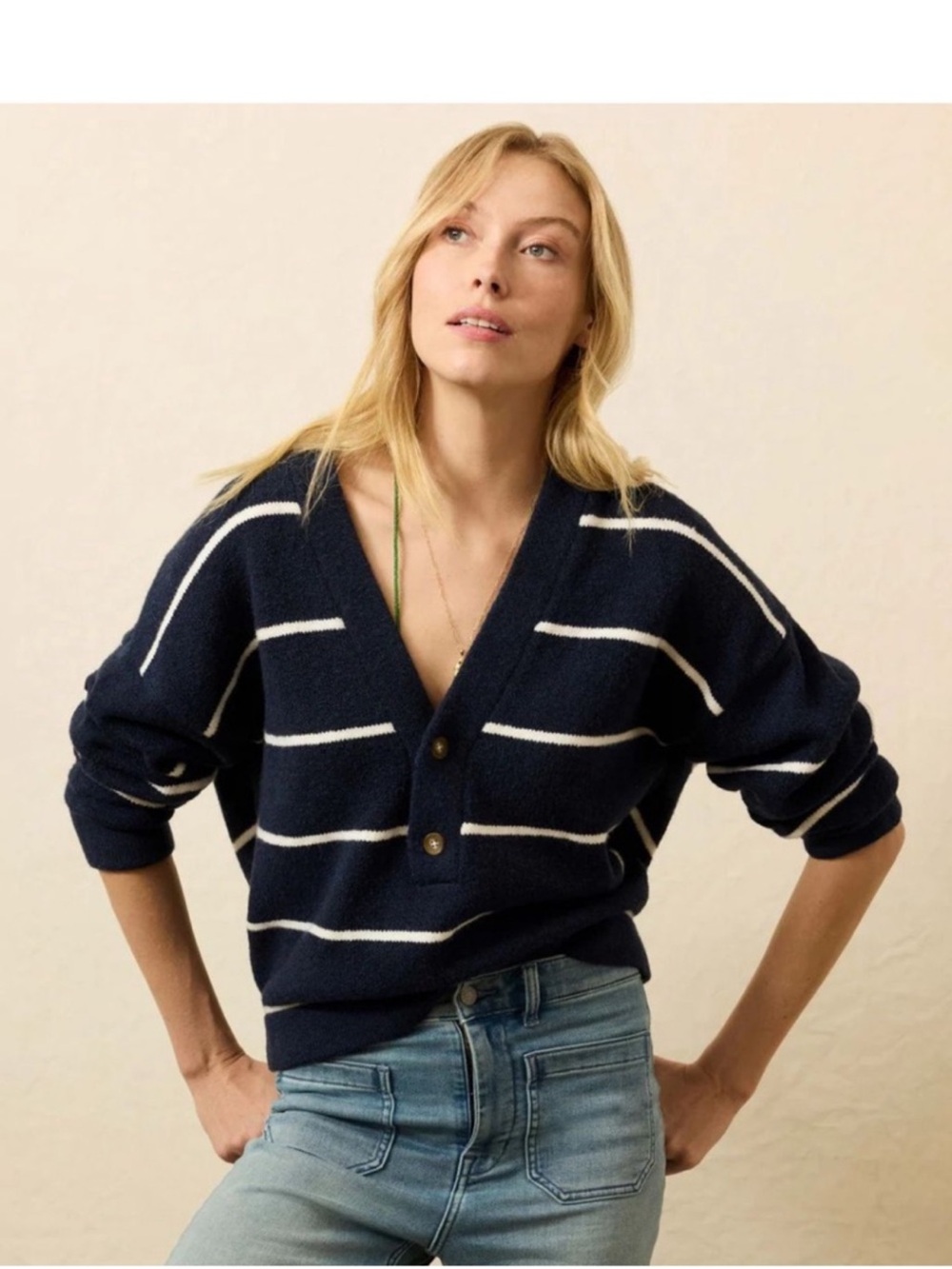 Faherty Jackson V Neck Popover
